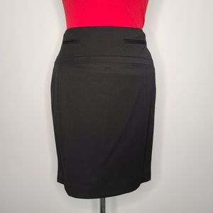 Express Pencil Skirt Classic Business Wear Black Size 0 Back Zipper Stretch